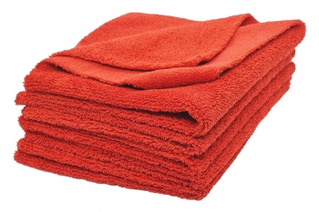 Микрофибра двухсторонняя 40x40, 400 gsm, без краев, красная A302 Microfibre Cloth Red