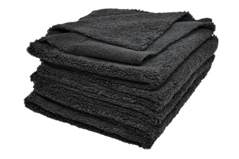 Микрофибра двухсторонняя 40x40, 400 gsm, без краев, черная A302 Microfibre Cloth Black